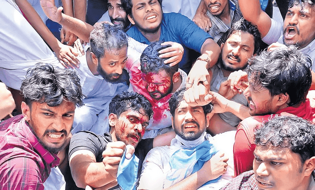 PSC job aspirants' protests: 16 KSU activists, 5 cops injured in clashes